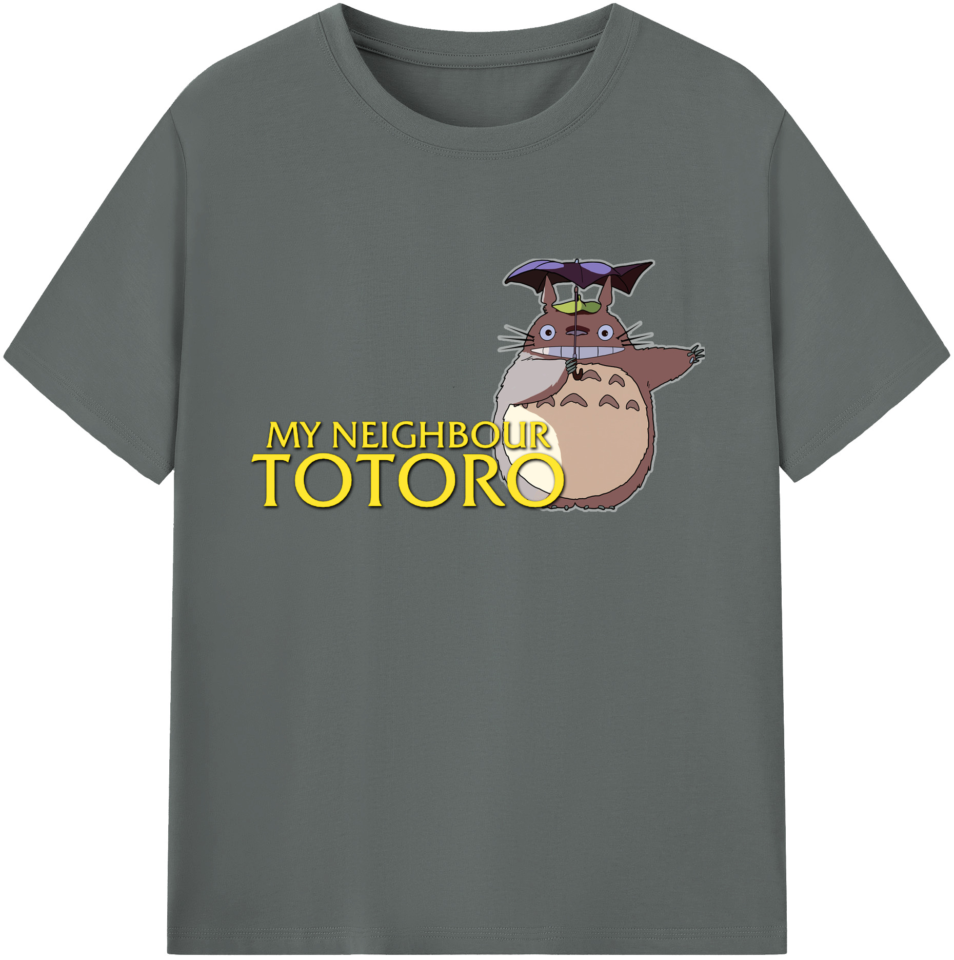 （画像用） となりのトトロ 草壁メイ 草壁サツキ My Neighbor Totoro Satsuki Kusakabe Mei Kusakabe 綿100％ メンズ半袖Tシャツ｜肌触りやわらか＆通気性